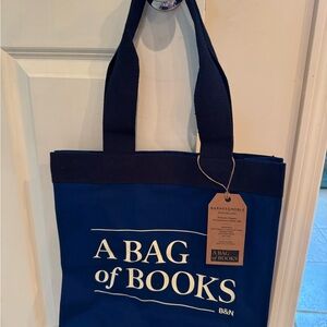 Barnes & Noble Blue Canvas Tote Bag for Book Lovers